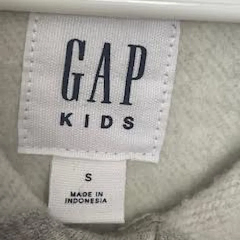 Kids GAP Vintage Soft Logo Hoodie Pull Over | Gray Heather | Size S (6–7)